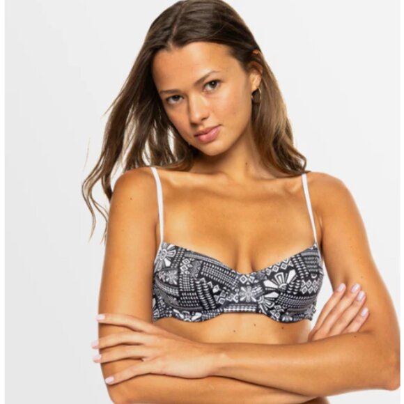 Roxy Womens Mineral Medium Coverage Underwire Bikini Top - Picture 1 of 6